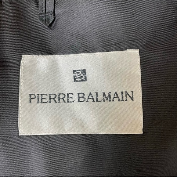 Pierre Balmain Men’s Vintage Double Breasted Suit Coat in Black - Picture 2 of 16